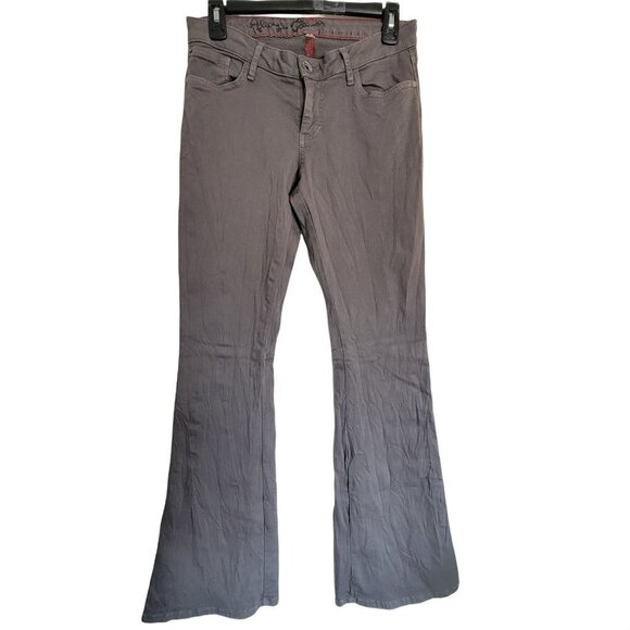 Alice & Olivia by Stacey Bendet Gray Flare Long Denim Jeans Style C307-109-560 - Picture 1 of 16